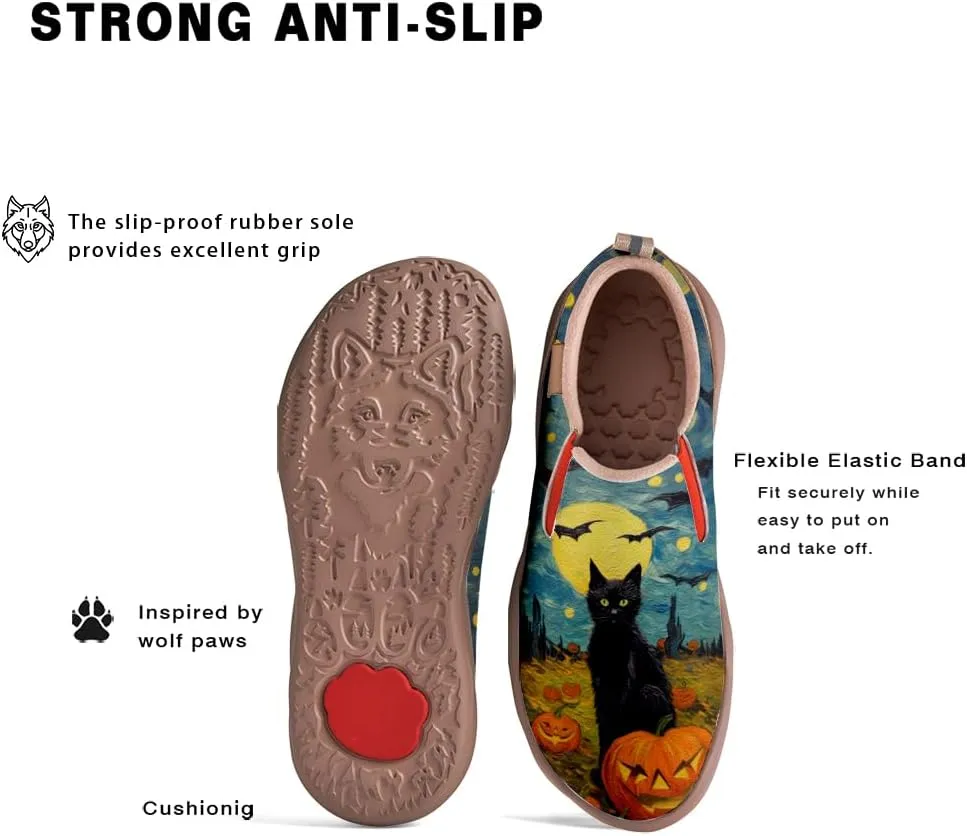 Onehorse Kids Halloween Painted Shoes for Boys Girls Loafers Slip-On House School Sneakers Walking Casual Travel