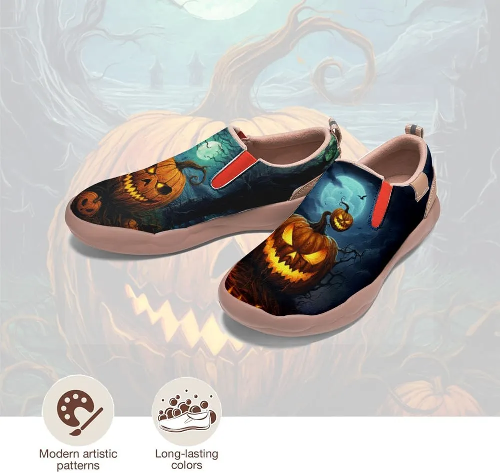 Onehorse Kids Halloween Painted Shoes for Boys Girls Loafers Slip-On House School Sneakers Walking Casual Travel