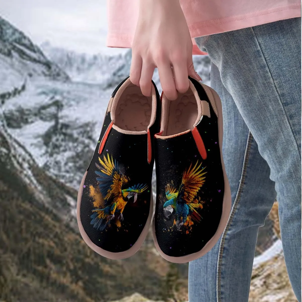 Onehorse Kids Slip On Sneakers Boy Girl Walking Casual Loafers Animal Splatter Art Painted Travel Holiday Shoes(Big Kid/Little Kid/Toddler)