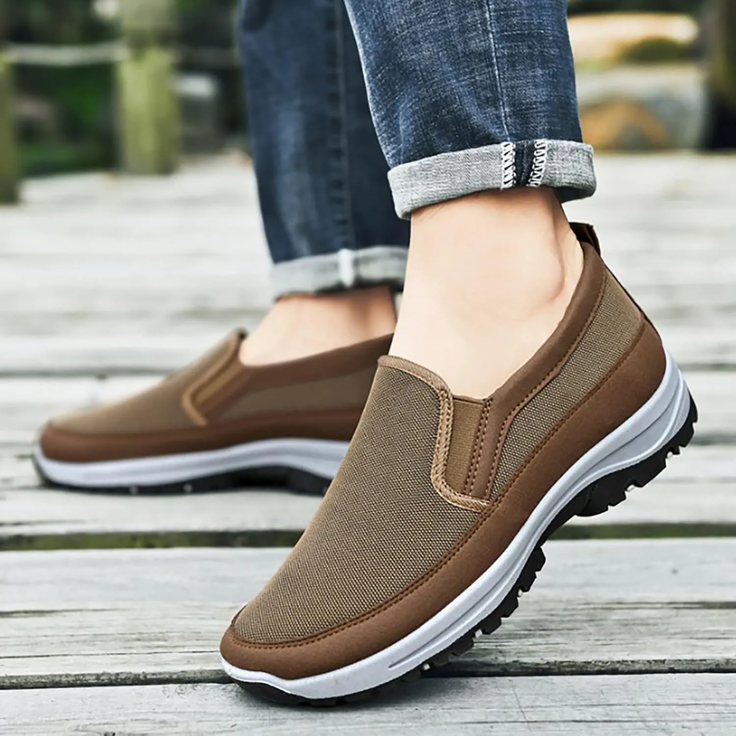 Orthopedic Walking Shoes Outdoor Simple Casual Arch Support Comfortable Waterproof Hiking Shoes for Men Breathable Fashion Sneakers for Outdoor Running