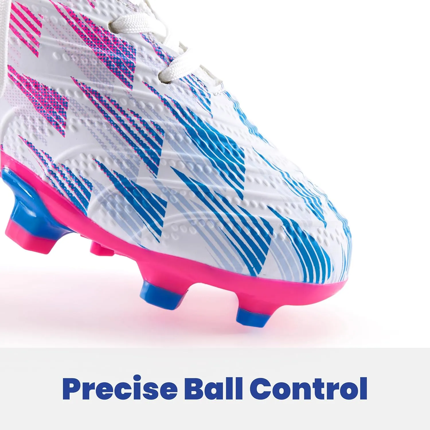 PATPAT Kids Soccer Cleats  High Top Outdoor Firm Ground and Turf Football Training Shoes for Little Big Boys and Girls, Sizes 10-6
