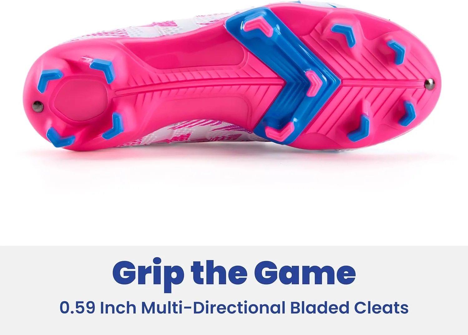 PATPAT Kids Soccer Cleats  High Top Outdoor Firm Ground and Turf Football Training Shoes for Little Big Boys and Girls, Sizes 10-6