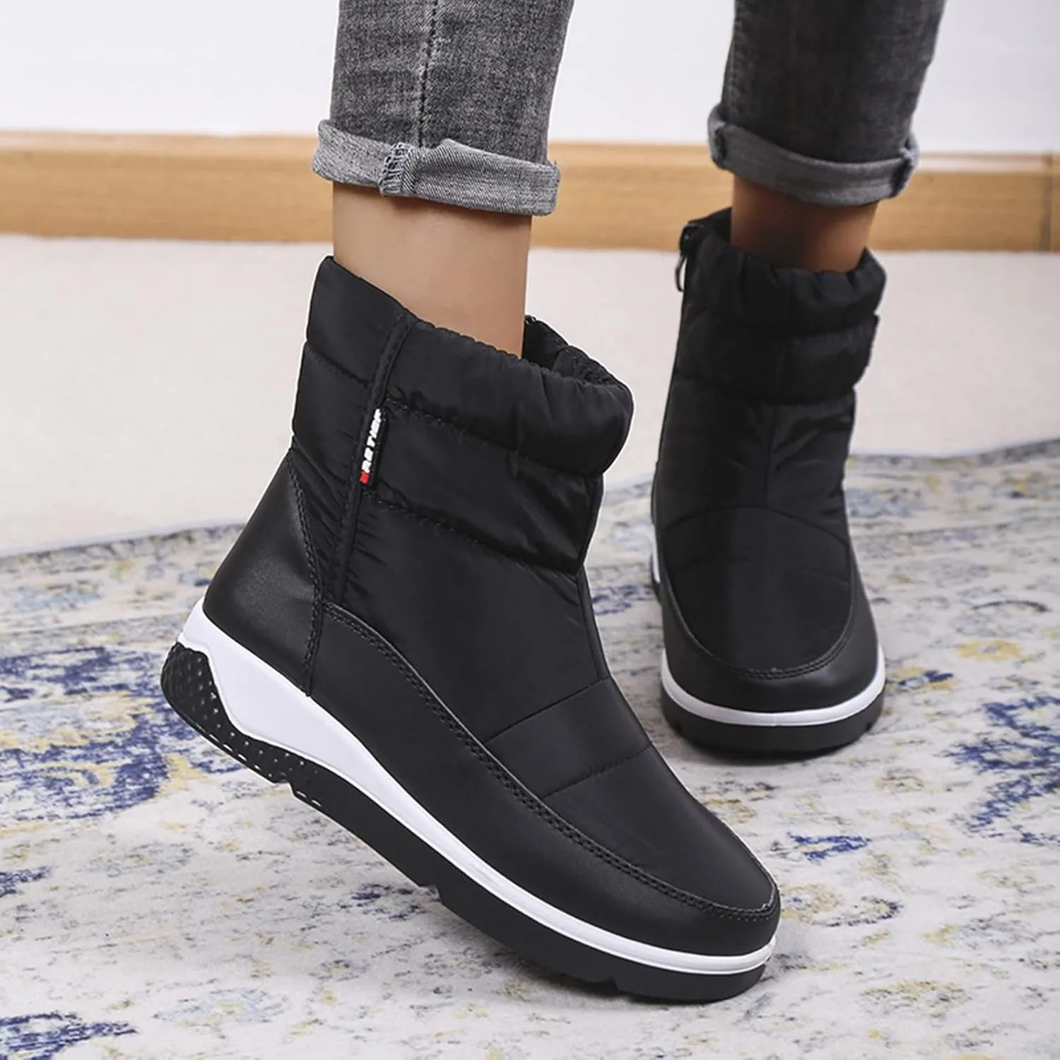 peqiut Womens Snow Boots Winter Snow Shoes Non Slip Long Tube Winter Ankle Boots Ladies Lightweight Outdoor Booties Comfort