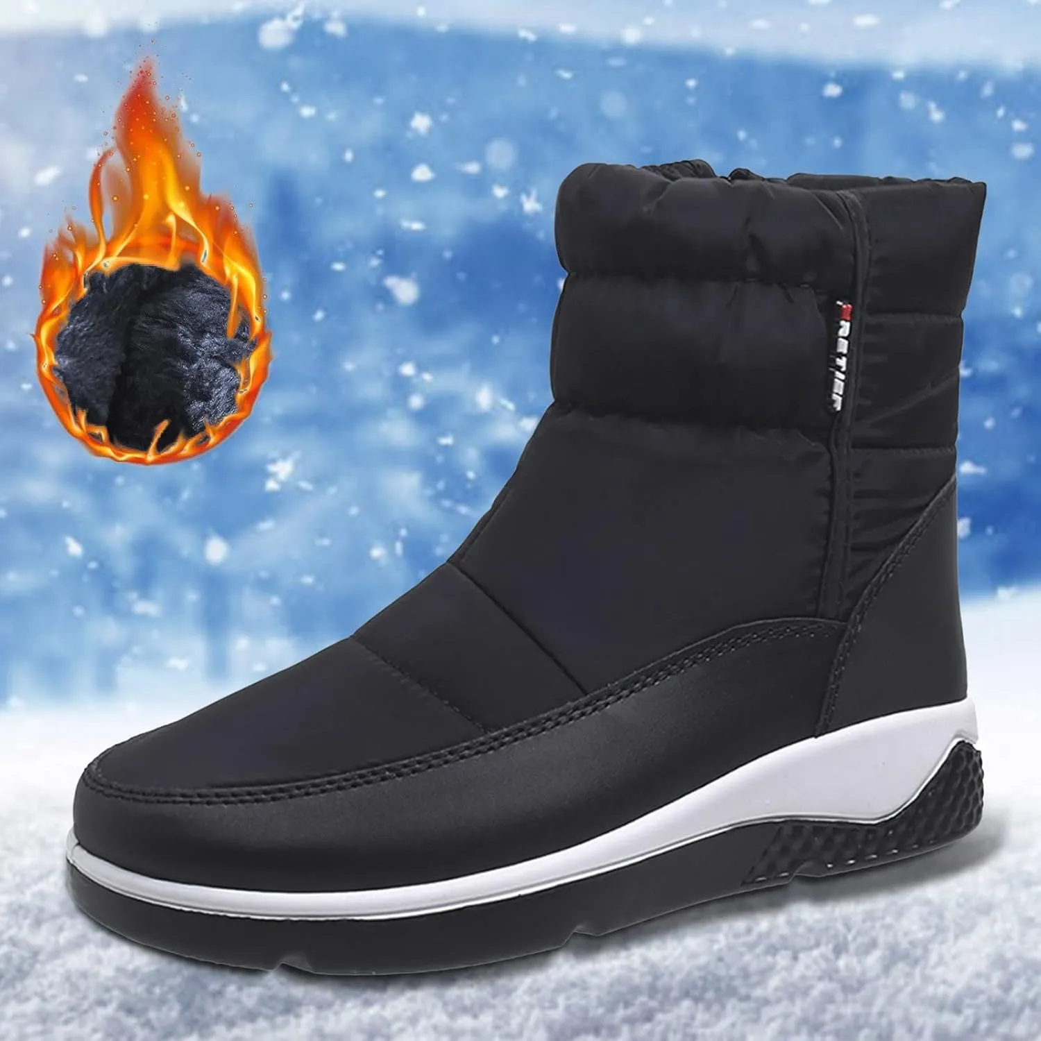 peqiut Womens Snow Boots Winter Snow Shoes Non Slip Long Tube Winter Ankle Boots Ladies Lightweight Outdoor Booties Comfort