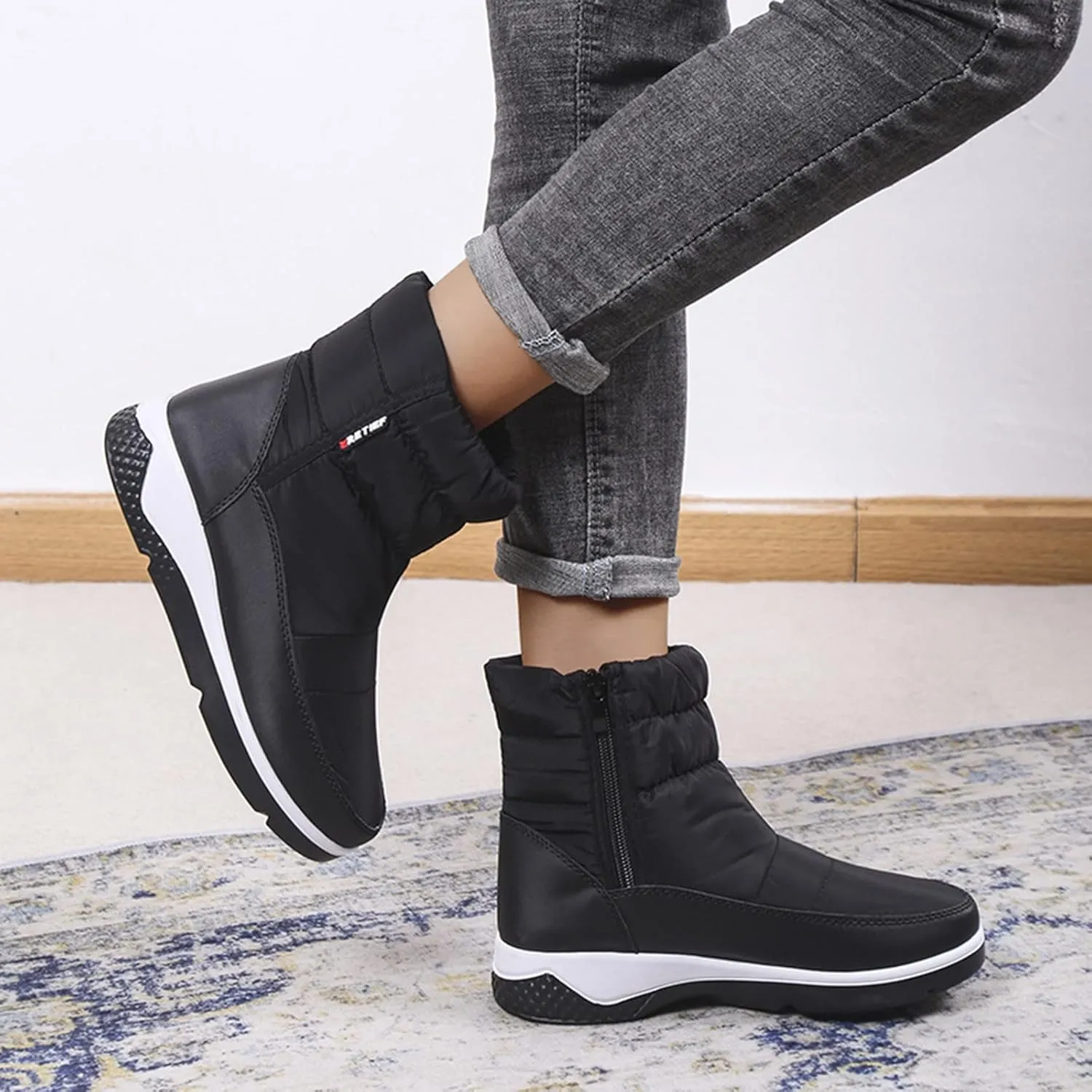 peqiut Womens Snow Boots Winter Snow Shoes Non Slip Long Tube Winter Ankle Boots Ladies Lightweight Outdoor Booties Comfort