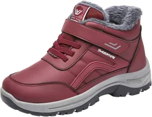 peqiut Womens Snow Boots Winter Snow Shoes Round Toe Lace Up Winter Ankle Boots Ladies Lightweight Outdoor Booties Comfort