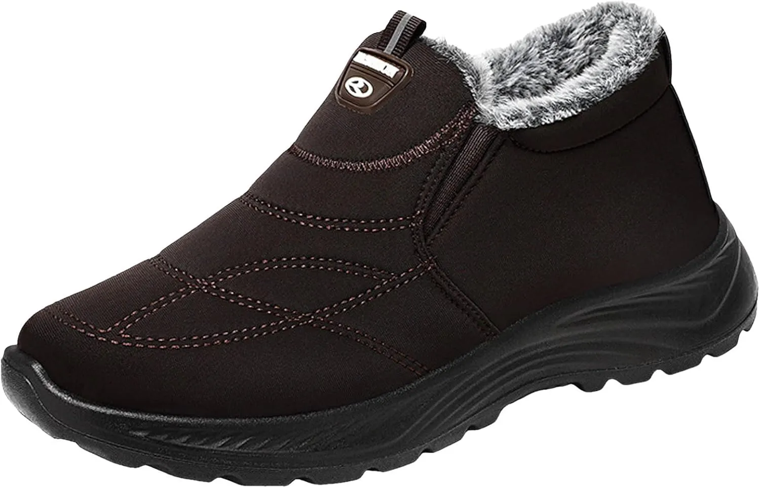 peqiut Womens Snow Boots Winter Snow Shoes Solid Color Fashion Warm Winter Ankle Boots Warm Slip On Outdoor Booties Comfort