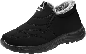 peqiut Womens Snow Boots Winter Snow Shoes Solid Color Fashion Warm Winter Ankle Boots Warm Slip On Outdoor Booties Comfort
