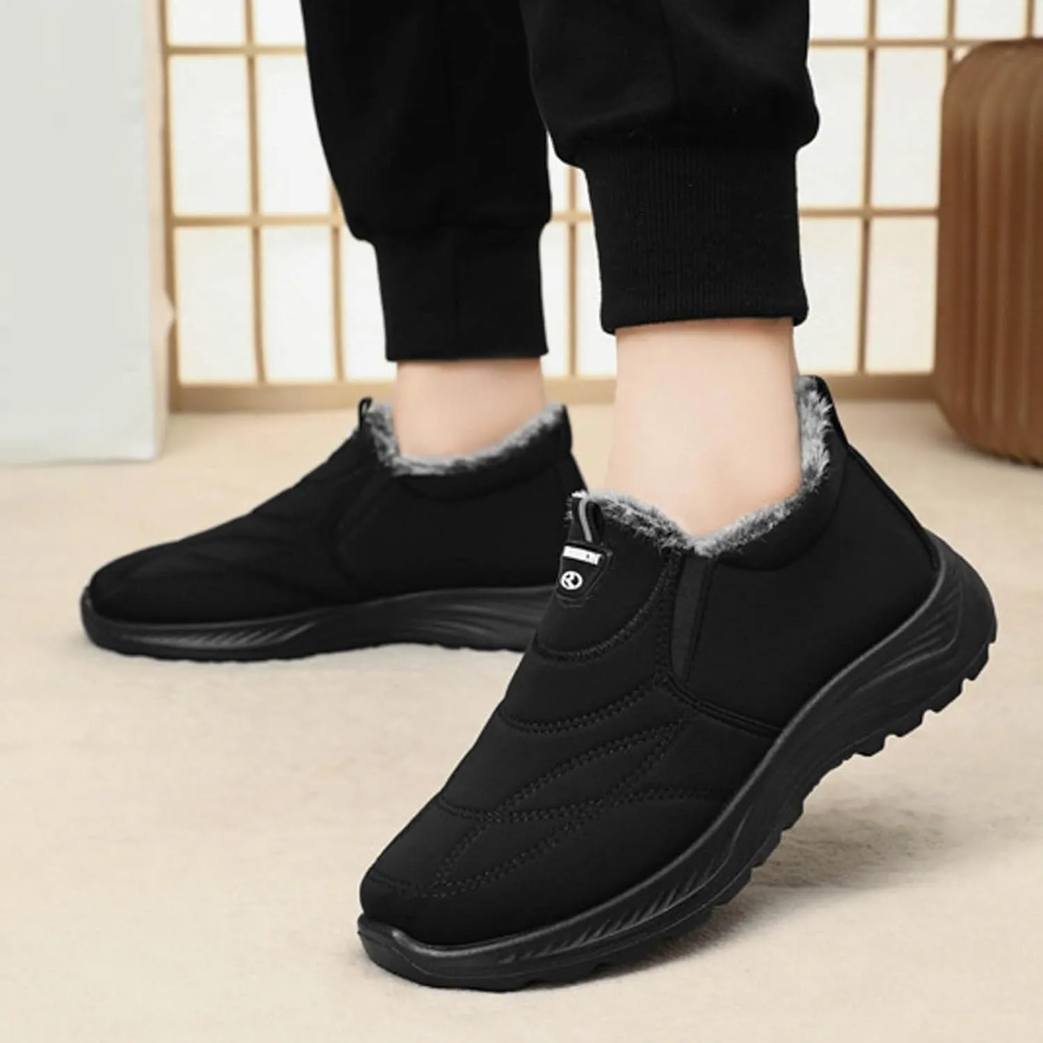 peqiut Womens Snow Boots Winter Snow Shoes Solid Color Fashion Warm Winter Ankle Boots Warm Slip On Outdoor Booties Comfort
