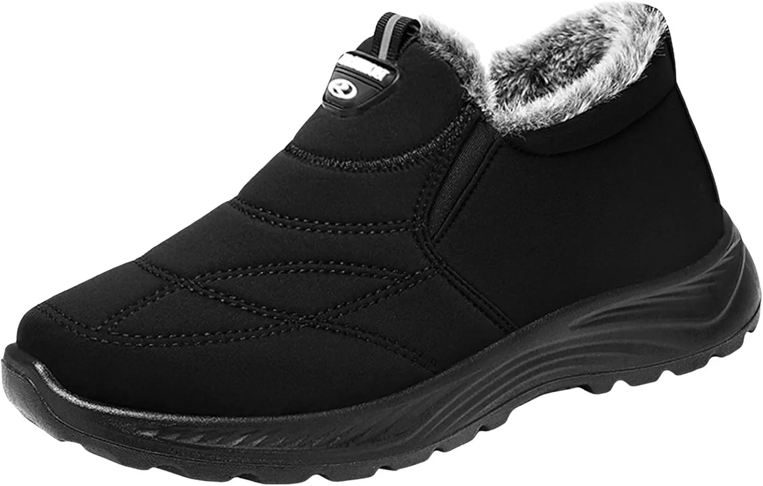 peqiut Womens Snow Boots Winter Snow Shoes Solid Color Fashion Warm Winter Ankle Boots Warm Slip On Outdoor Booties Comfort