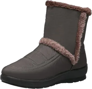 peqiut Womens Snow Boots Winter Snow Shoes Thickened Winter Ankle Boots Fashion Slip On Short Outdoor Booties Comfort