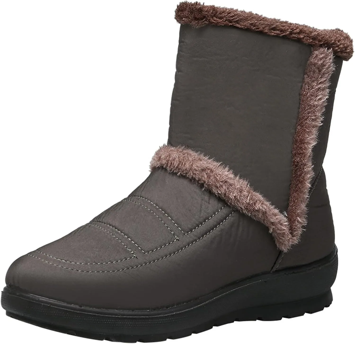peqiut Womens Snow Boots Winter Snow Shoes Thickened Winter Ankle Boots Fashion Slip On Short Outdoor Booties Comfort