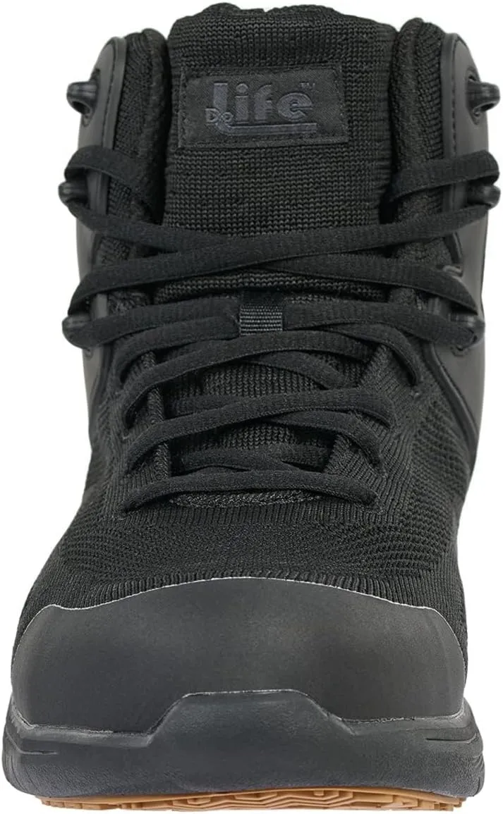 Pro-Grip Athletic Hi Composite toe Safety Shoes for Men Work Sneakers Comfortable Lightweight Breathable Slip Resistant Metal Free