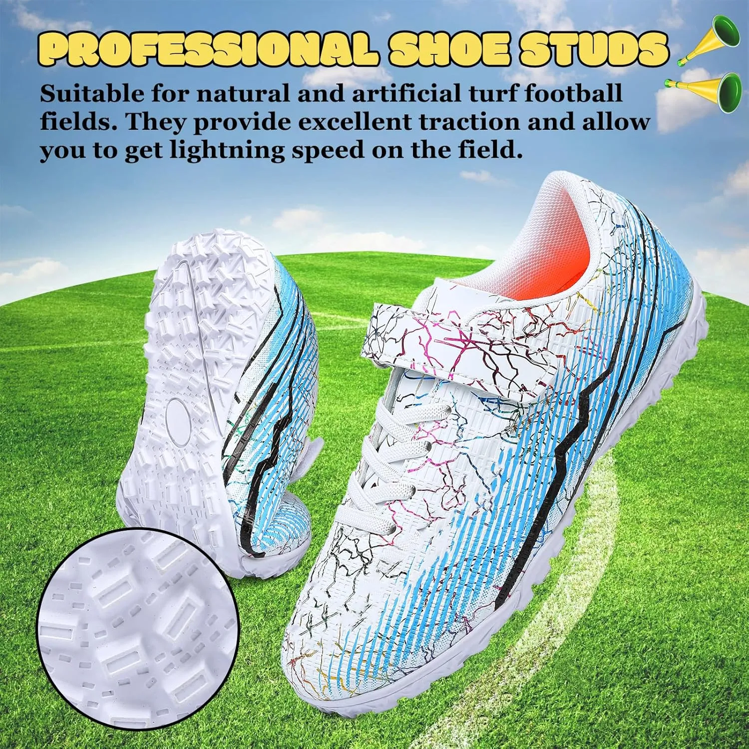 RDGO Boys Girls Soccer Cleats Indoor Soccer Shoes (Little Kid/Big Kid) TF