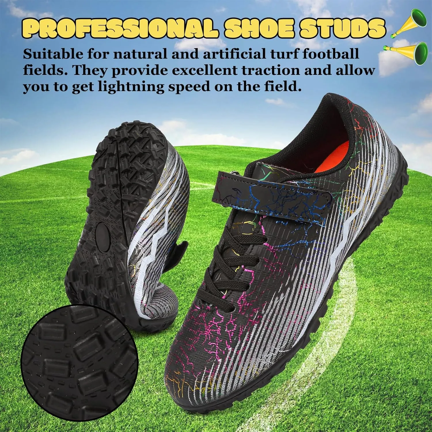 RDGO Boys Girls Soccer Cleats Indoor Soccer Shoes (Little Kid/Big Kid) TF