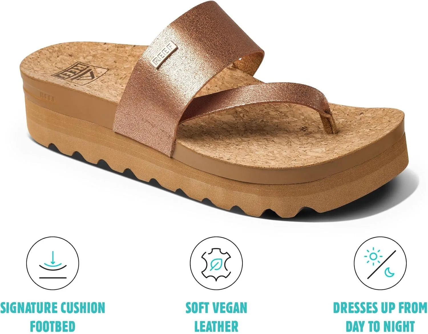REEF Cushion Sol Hi Women's Platform Fashion Sandal, Ultra Soft Cushion Footbed