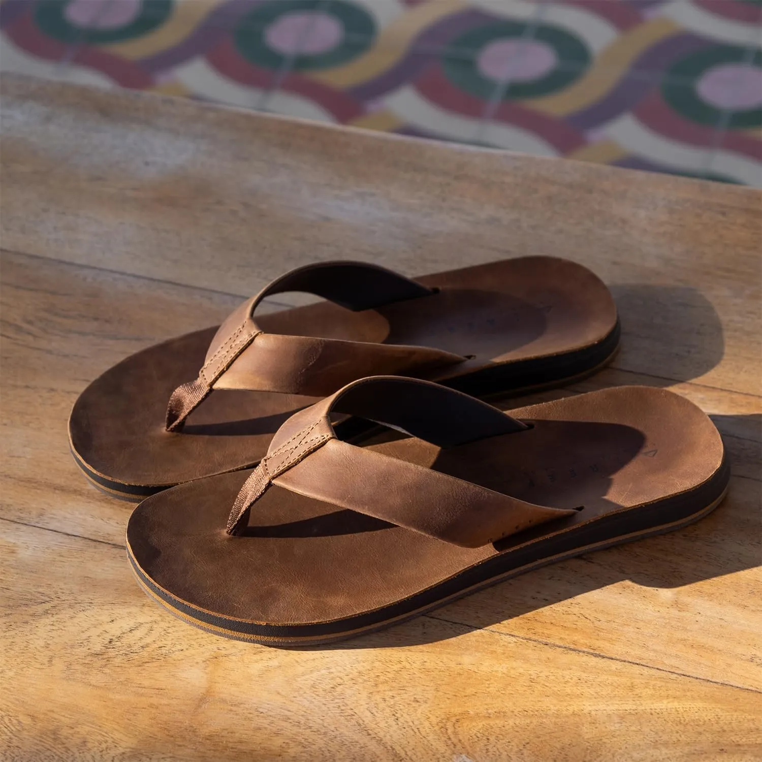 REEF Ojai Classic Men's Premium Leather Sandal, Soft Cushion Footbed