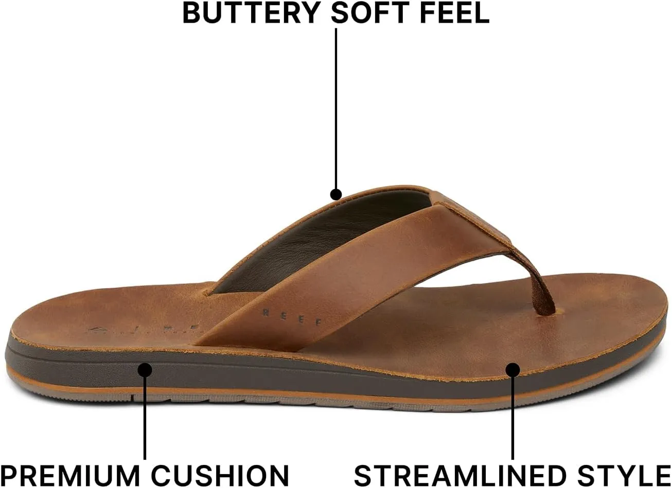 REEF Ojai Classic Men's Premium Leather Sandal, Soft Cushion Footbed