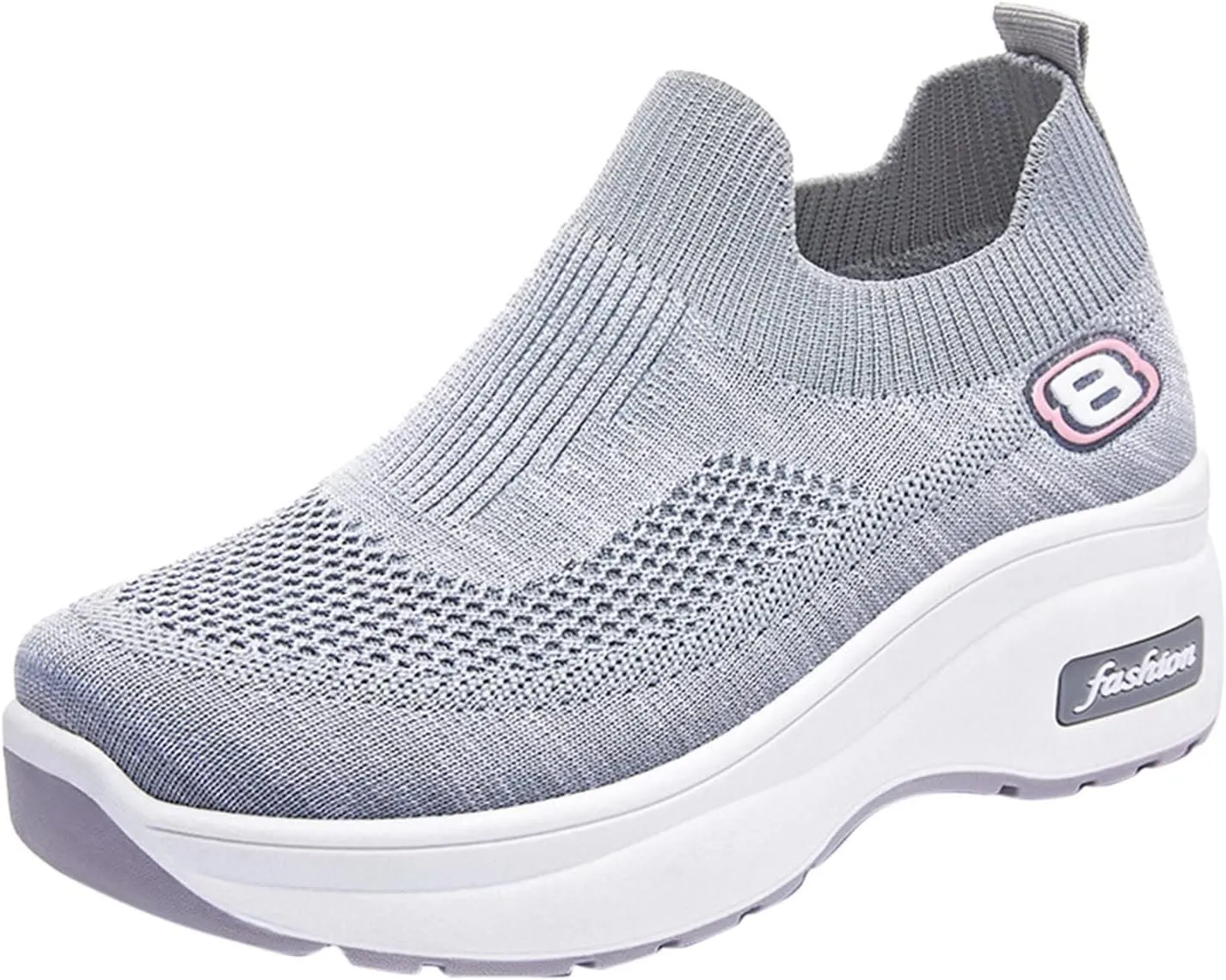 SBGMoSJ Womens Fashion Sneakers 2023 Women Slip On Sneakers Comfortable Nurse Walking Shoes Womens Black Athletic Shoes 9.5 Tennis Shoes Womens Zapatos Deportivos Negros Con Blanco para Mujer
