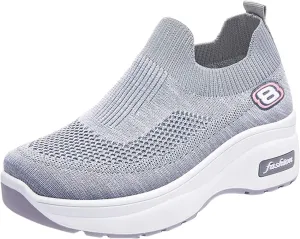 SBGMoSJ Womens Fashion Sneakers 2023 Women Slip On Sneakers Comfortable Nurse Walking Shoes Womens Black Athletic Shoes 9.5 Tennis Shoes Womens Zapatos Deportivos Negros Con Blanco para Mujer