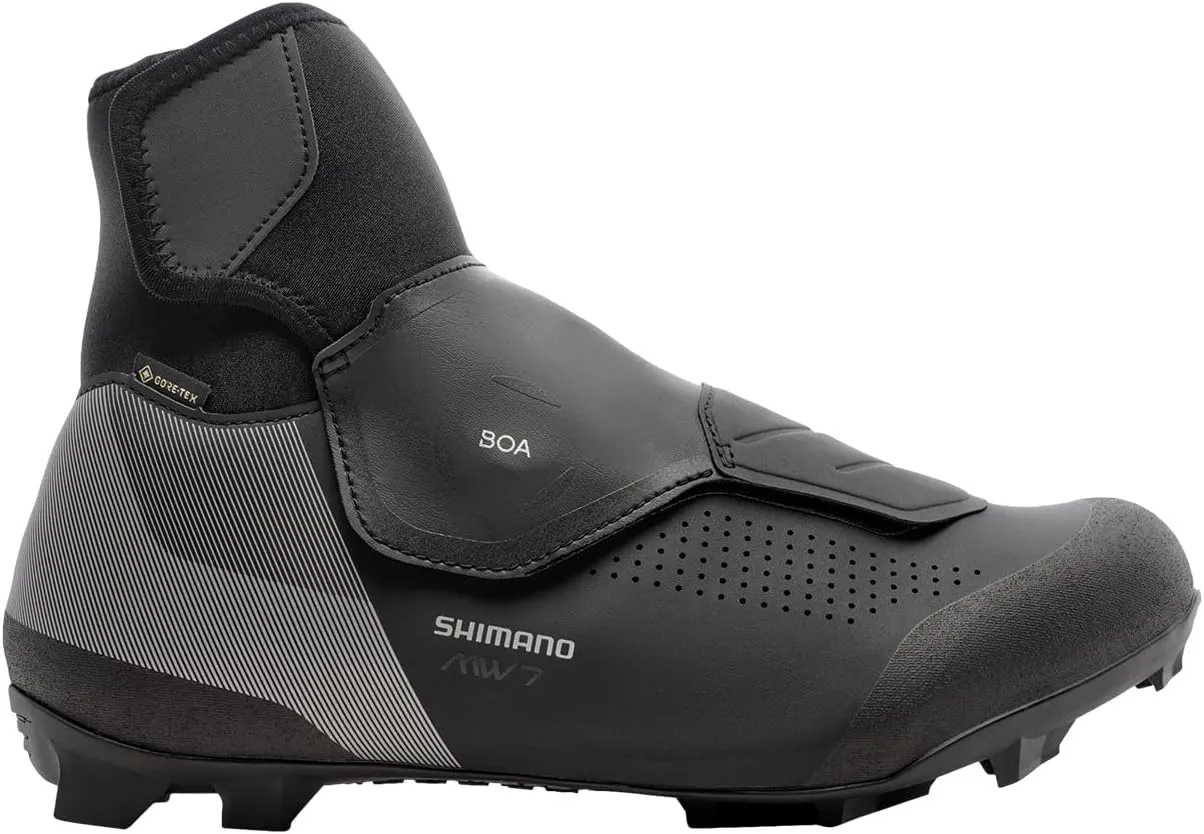 SHIMANO SH-MW702 Men’s Waterproof Winter Mountain Bike Shoe, Black, 8-8.5 Men (EU 42)