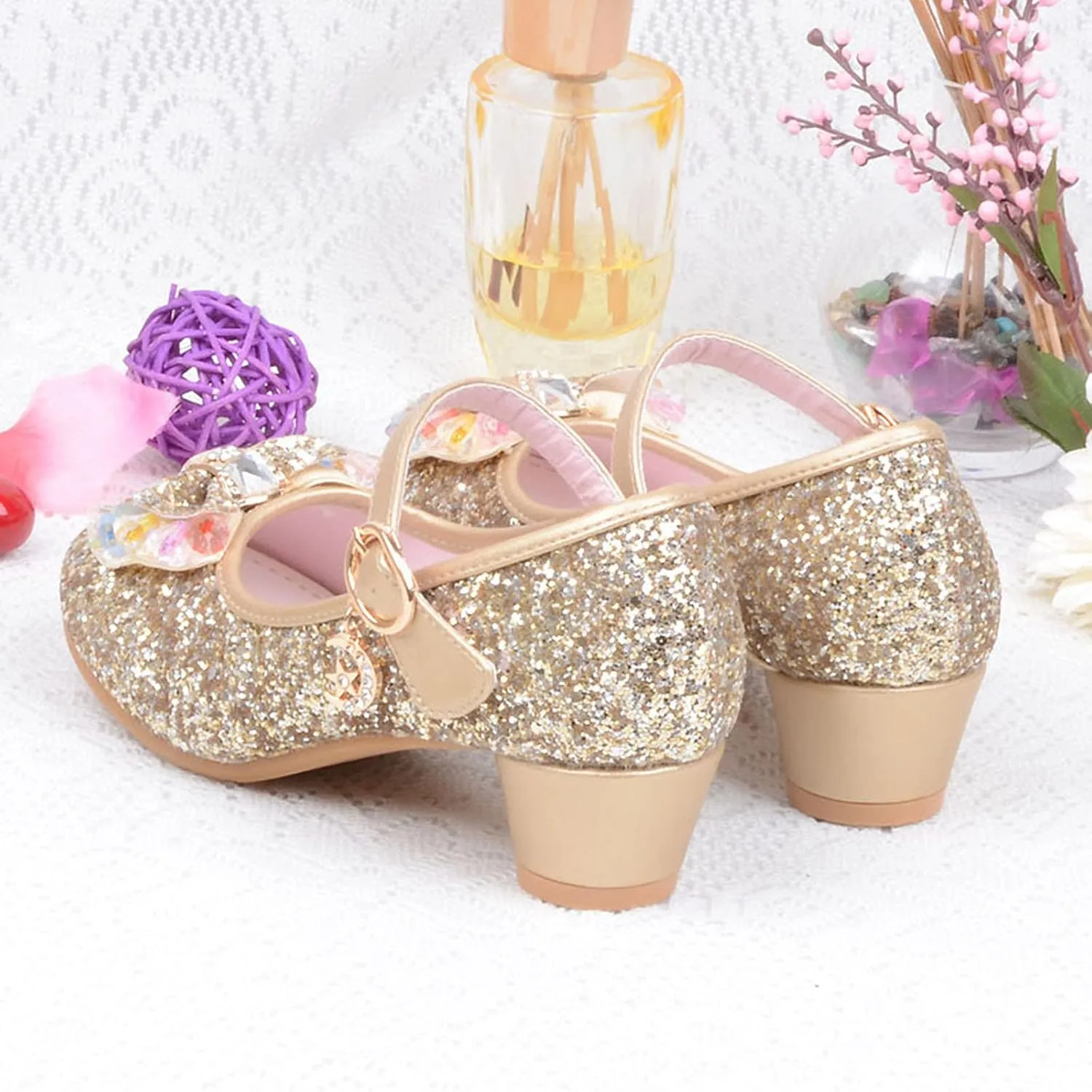 Shoes for Girls, 5-13 Years Infant Kids Baby Girls Pearl Crystal Bling Bowknot Single Princess Shoes Sandals