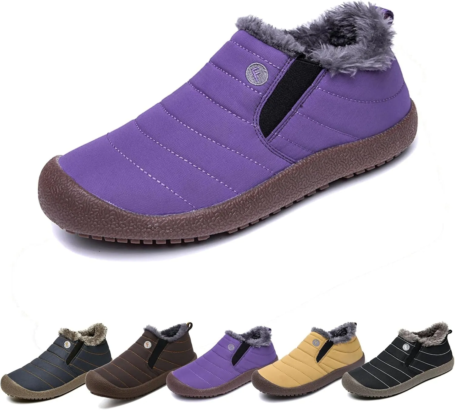 Shoes Men Waterproof, Womens Shoes Snow Ankle Boots, Boots Warm Plush Lined Anti-Slip