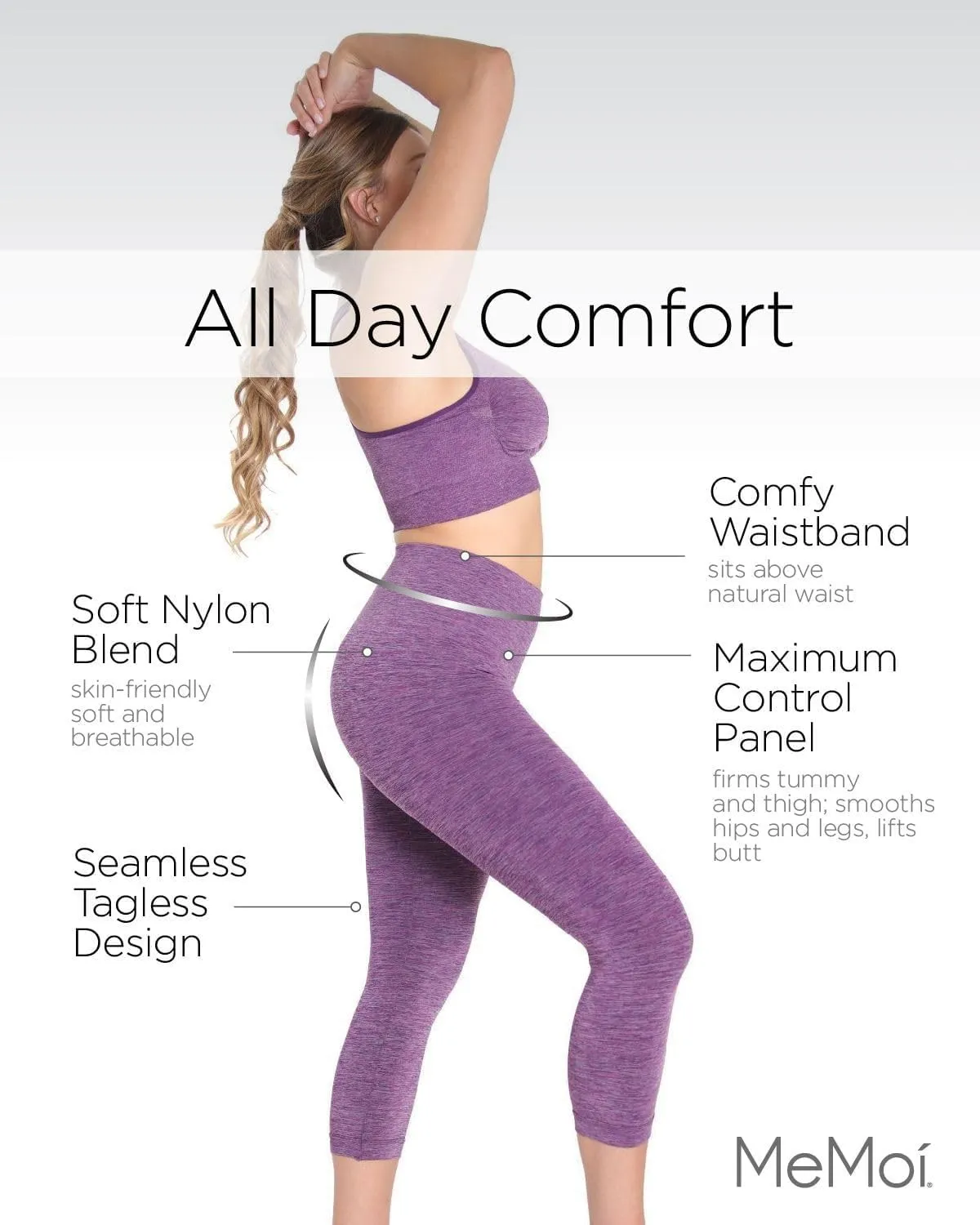 SlimMe Shapewear Leggings, High Waisted Leggings Tummy Control, Comfortable and Breathable Compressions Pants for Women
