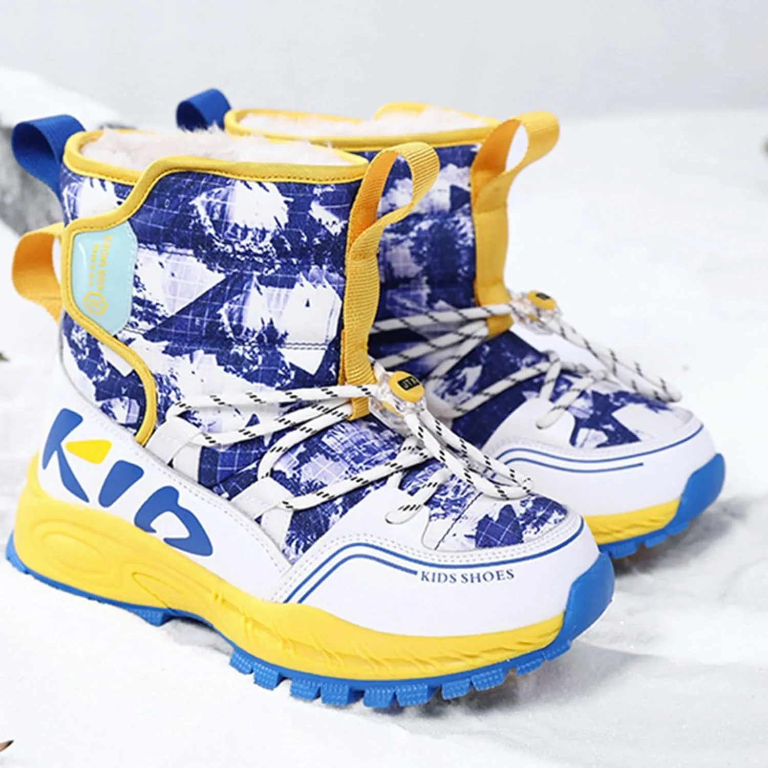 Snow Boots for Boy Girls Winter Boots Insulated Faux Fur Hiking Boots Fuzzy Zip up Warm Lined Short Boot Cold Weather