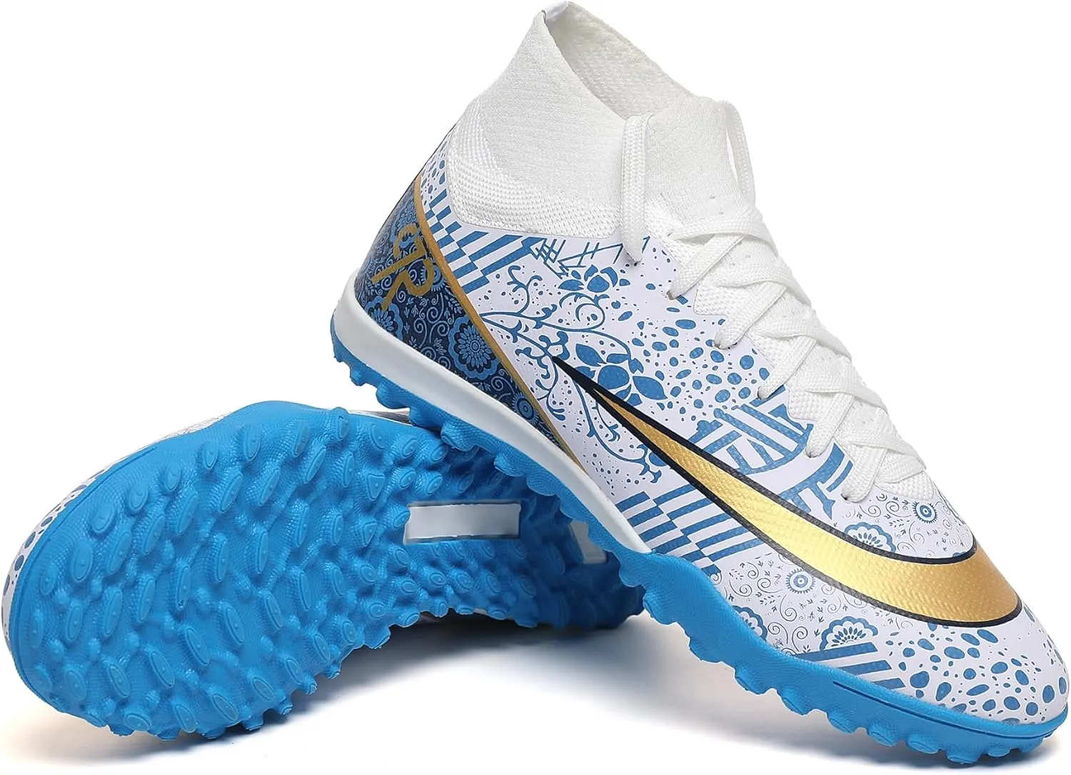 Soccer Cleats for Kids Turf Soccer Shoes Indoor Boys Girls Football Shoes Youth TF AG Artificial Ground Trainning Athletic Sneakers Outdoor