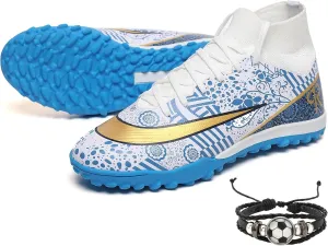 Soccer Cleats for Kids Turf Soccer Shoes Indoor Boys Girls Football Shoes Youth TF AG Artificial Ground Trainning Athletic Sneakers Outdoor