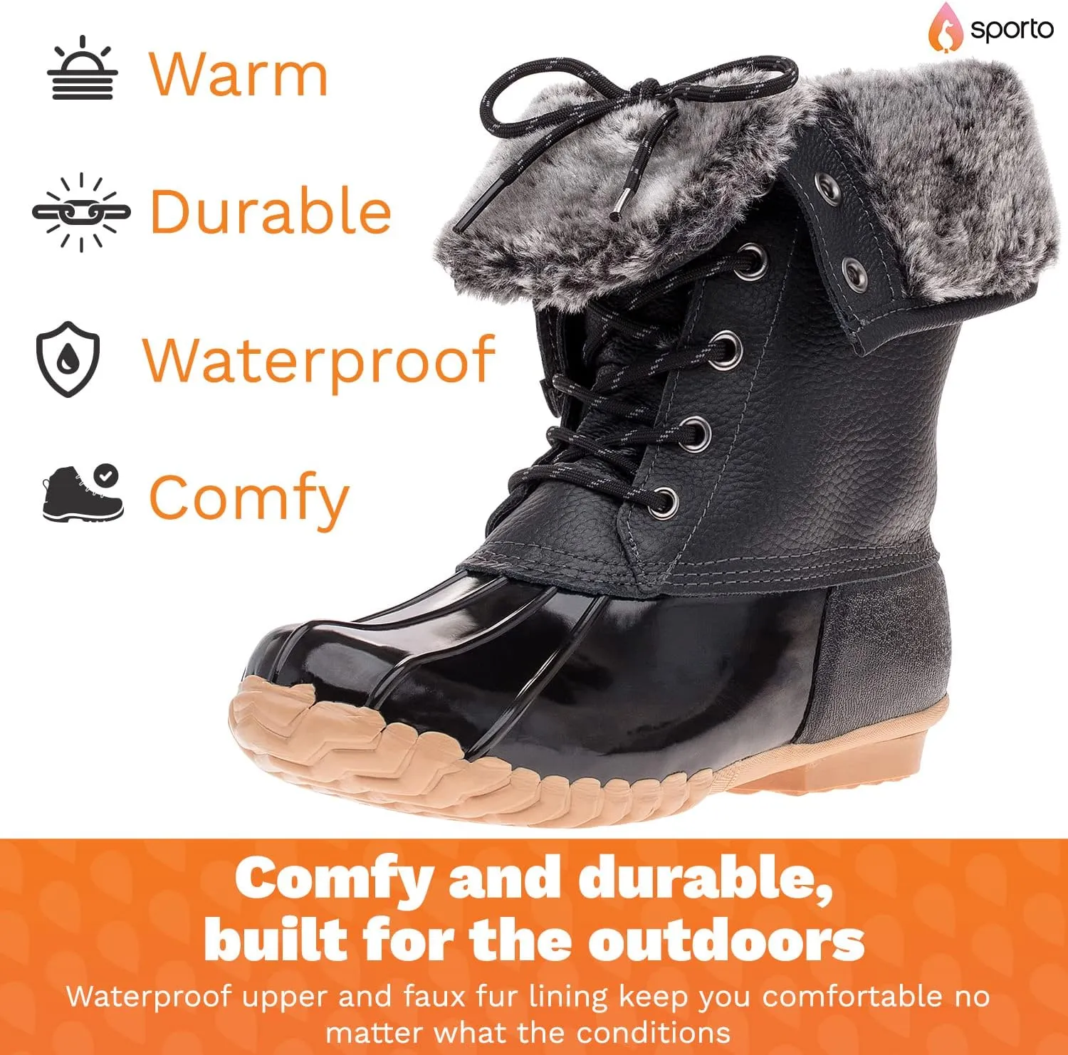 sporto Women's Delmar Waterproof Duck Boot
