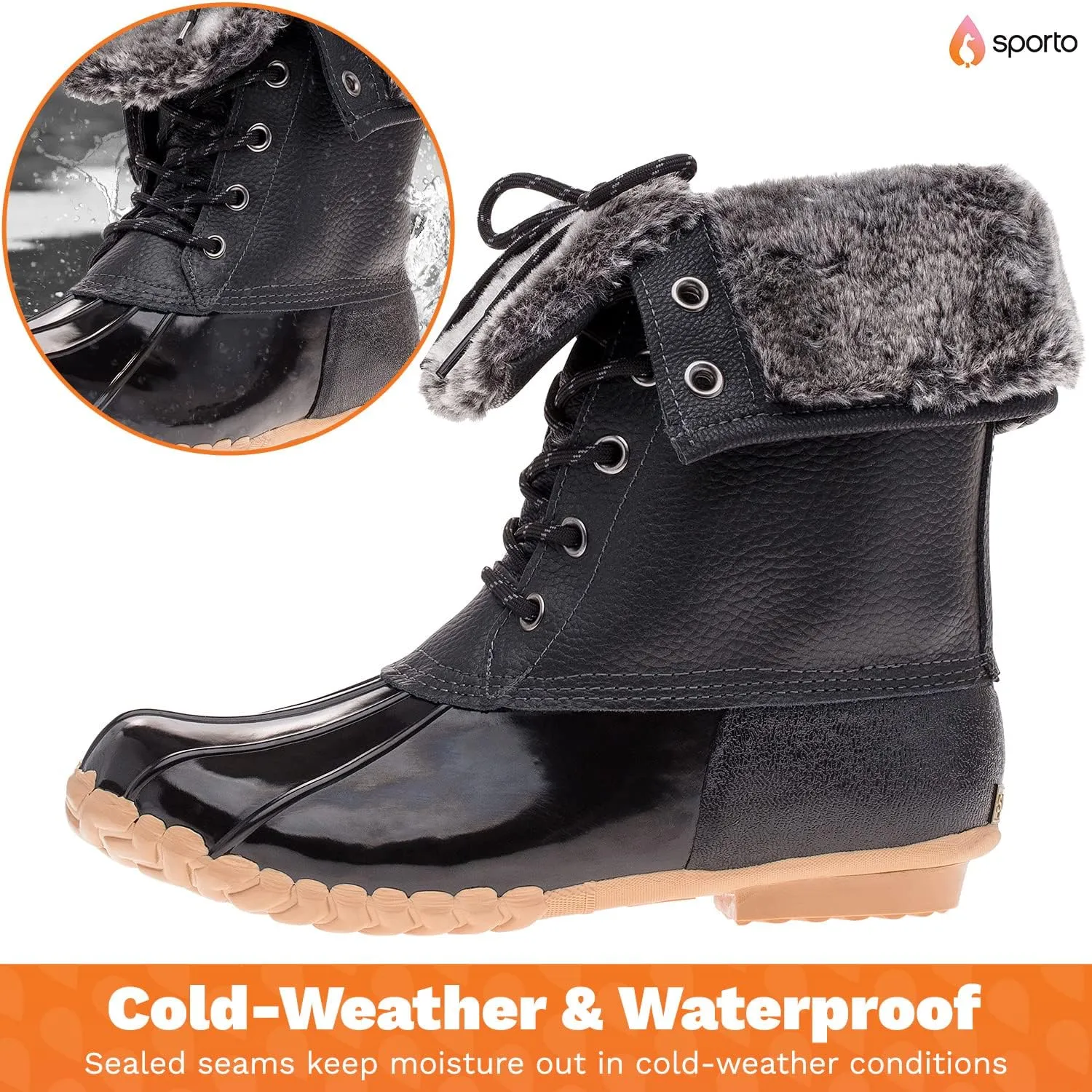 sporto Women's Delmar Waterproof Duck Boot