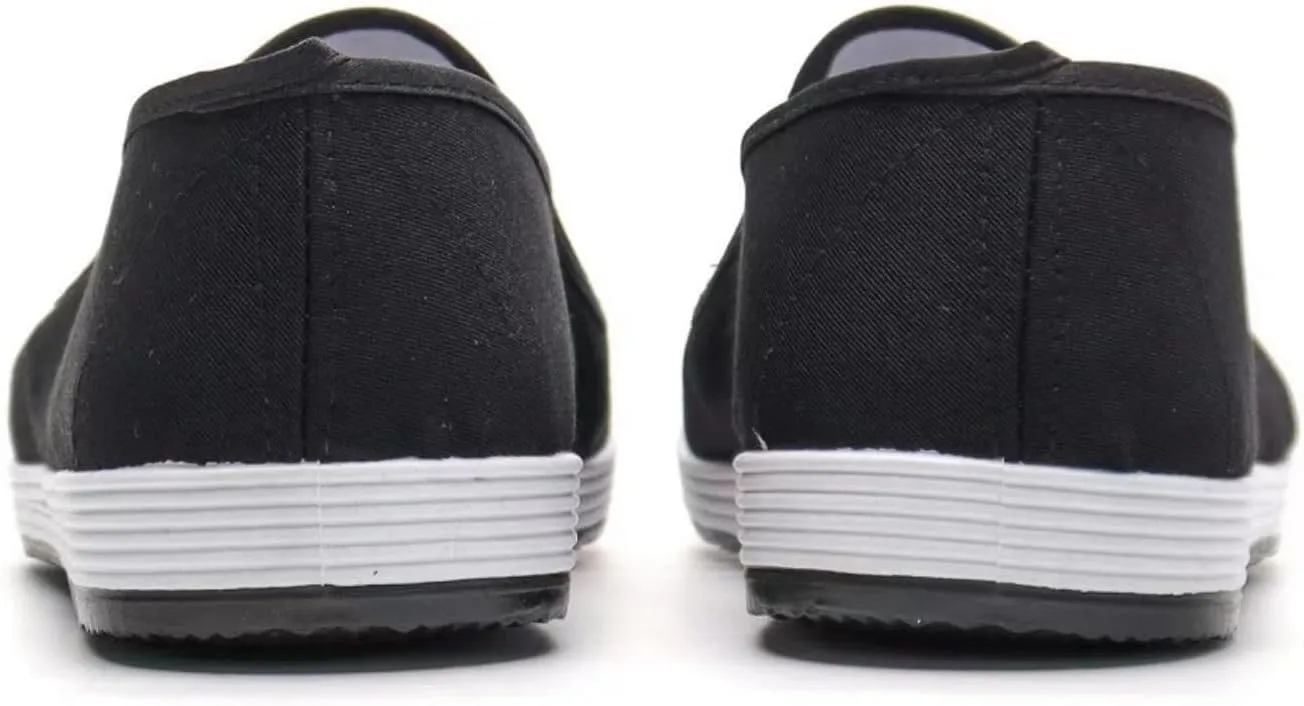 Tai Chi Shoes,Chinese Traditional Canvas Kung Fu Shoes, Martial Arts Old Beijing Shoes, Black Rubber Sole Unisex