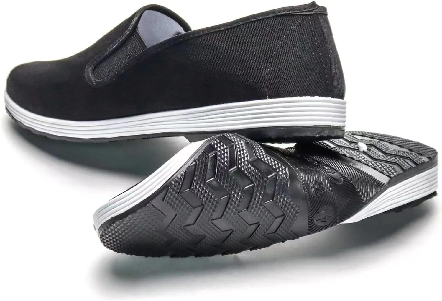 Tai Chi Shoes,Chinese Traditional Canvas Kung Fu Shoes, Martial Arts Old Beijing Shoes, Black Rubber Sole Unisex