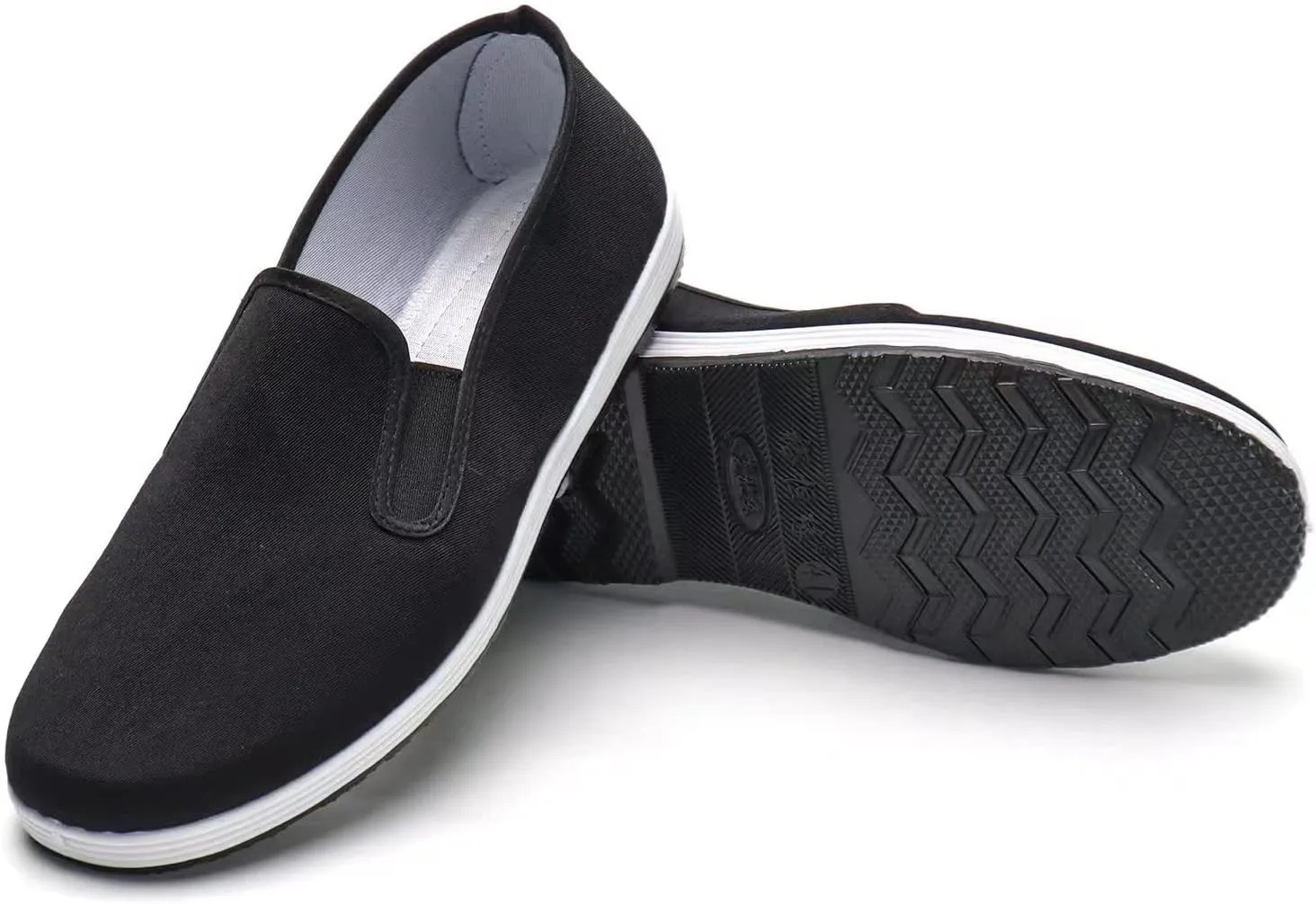 Tai Chi Shoes,Chinese Traditional Canvas Kung Fu Shoes, Martial Arts Old Beijing Shoes, Black Rubber Sole Unisex