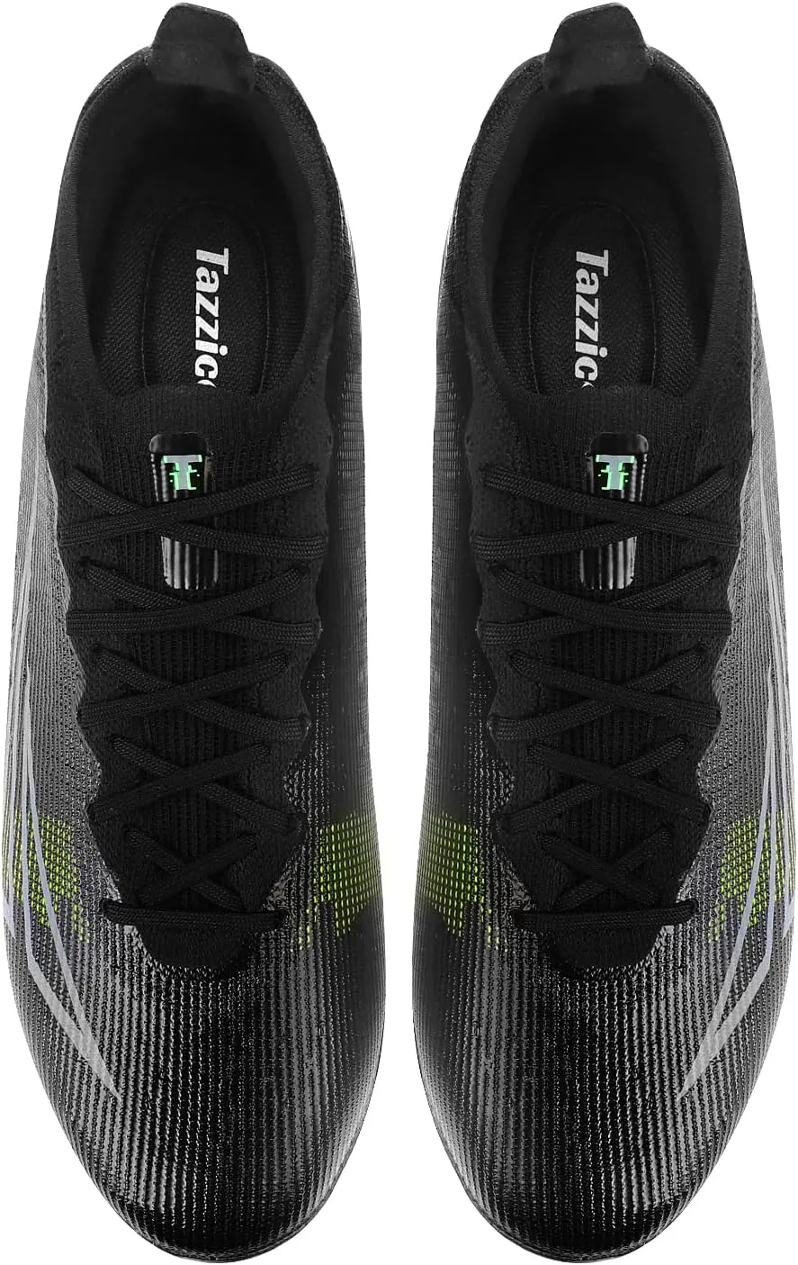 Tazzico Mens Soccer Cleats Womens Outdoor TF Soccer Shoes Big Kids Boys FG Football Boots Professional Training Turf Black Football Cleats