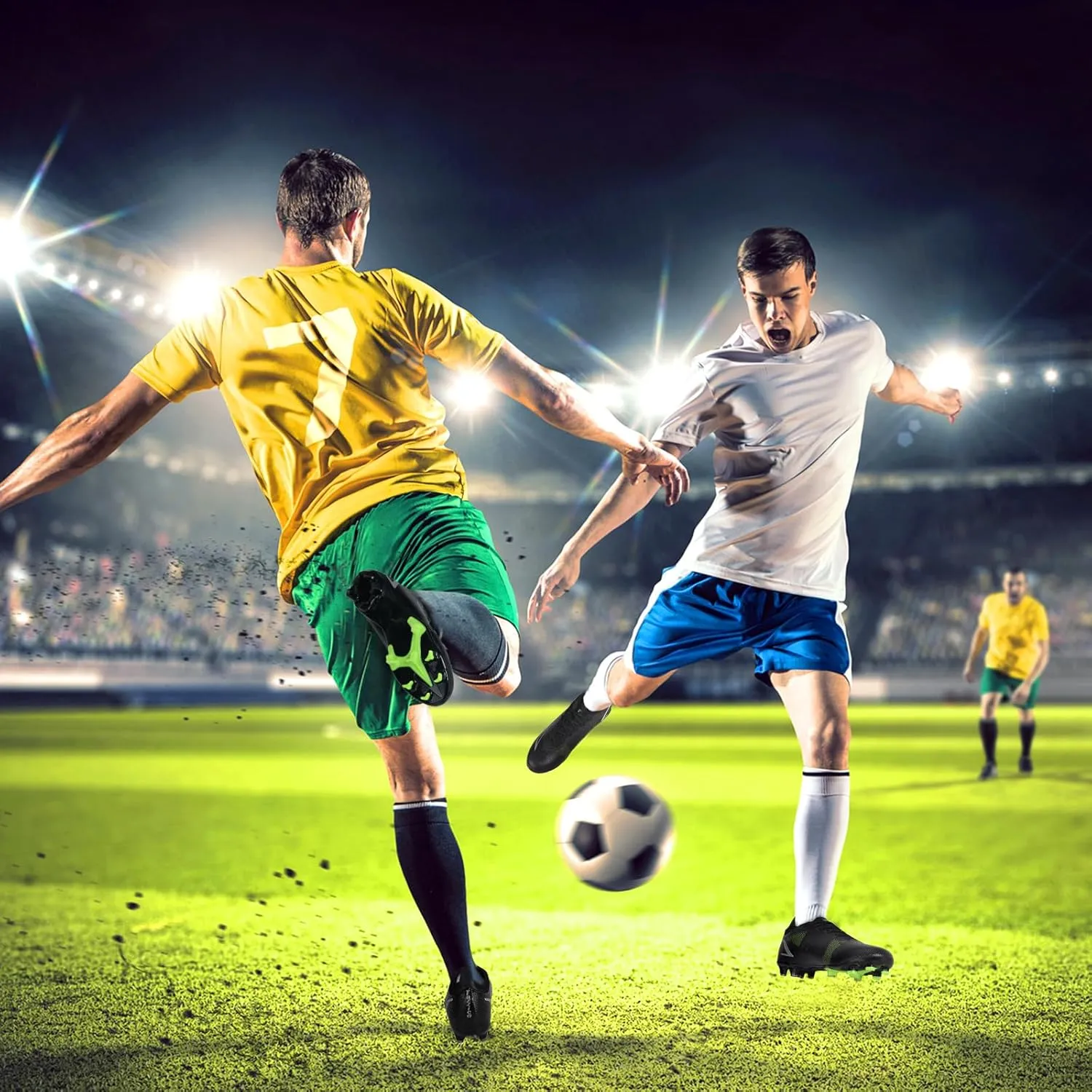 Tazzico Mens Soccer Cleats Womens Outdoor TF Soccer Shoes Big Kids Boys FG Football Boots Professional Training Turf Black Football Cleats