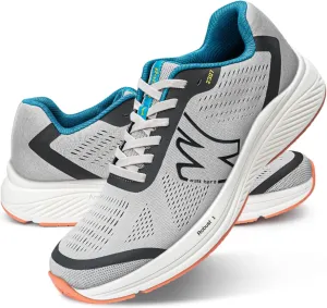 Tennis Shoes Men with Lateral Support & Breathable Mesh, Non-Slip Court Sneakers for Pickleball (Off-White, 9)