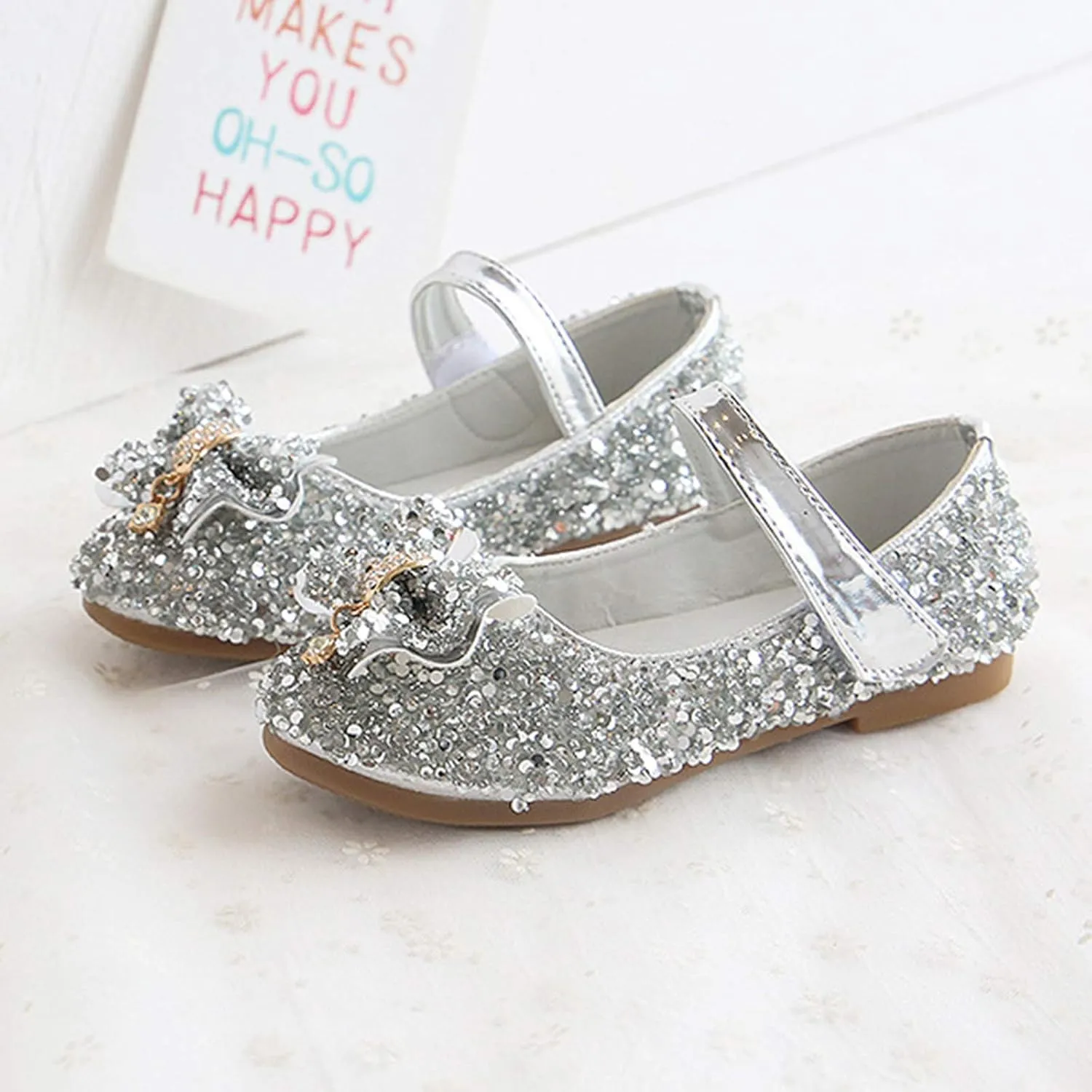 Toddler Boy Shoes Size 10 Shoes Bow Girls Princess Sandals Crystal Non-Slip Shoes Kids Boy High Top Shoes