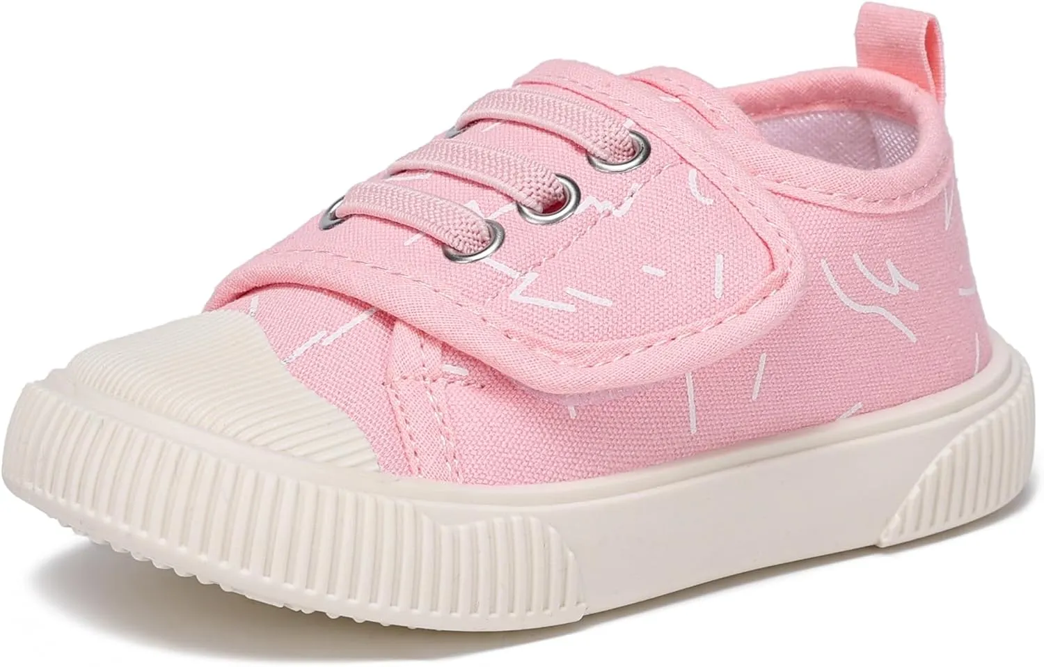 Toddler Boys and Girls Sneakers for Baby Kids Canvas Shoes Lightweight Slip on Walking Shoes