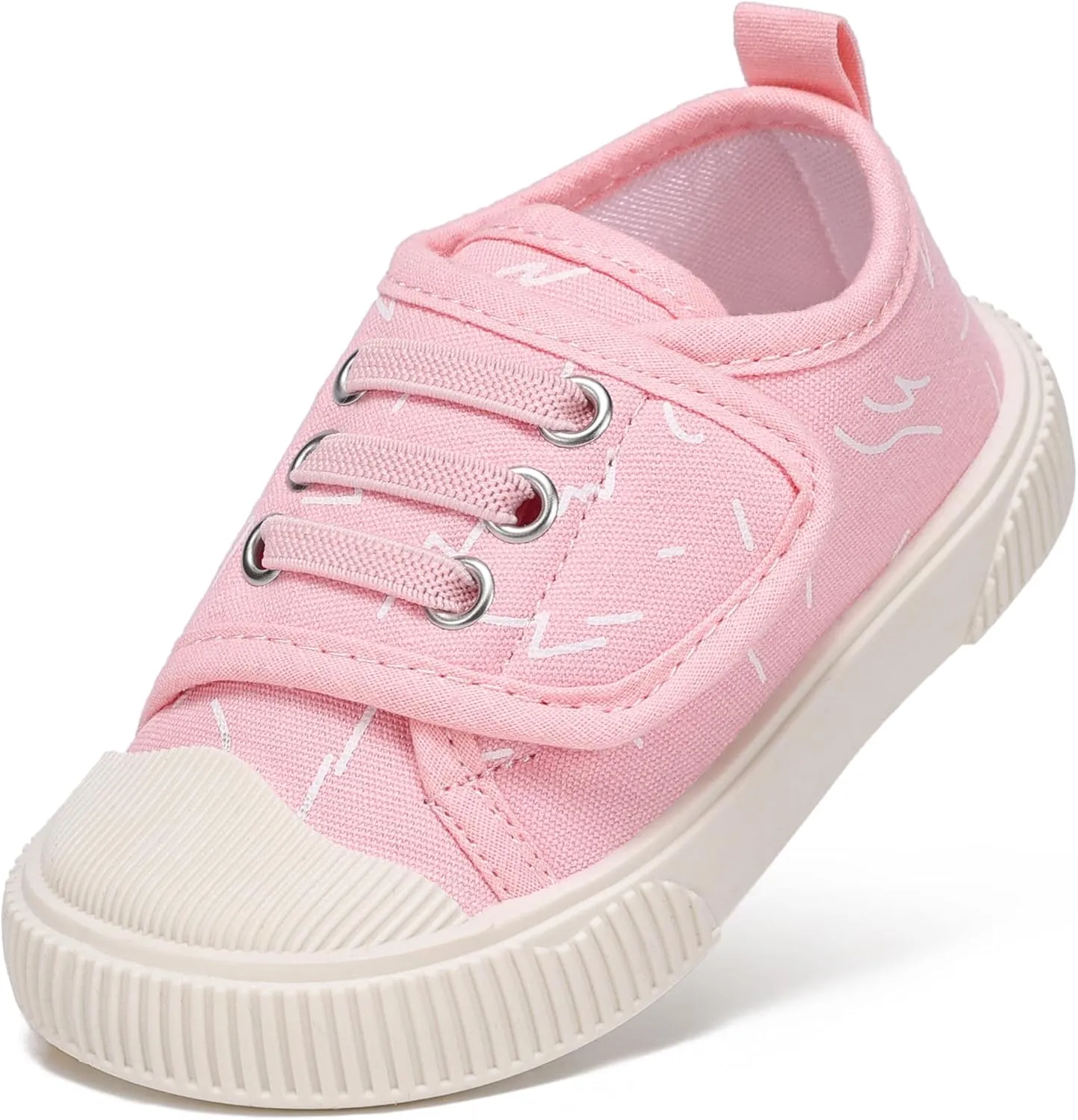 Toddler Boys and Girls Sneakers for Baby Kids Canvas Shoes Lightweight Slip on Walking Shoes