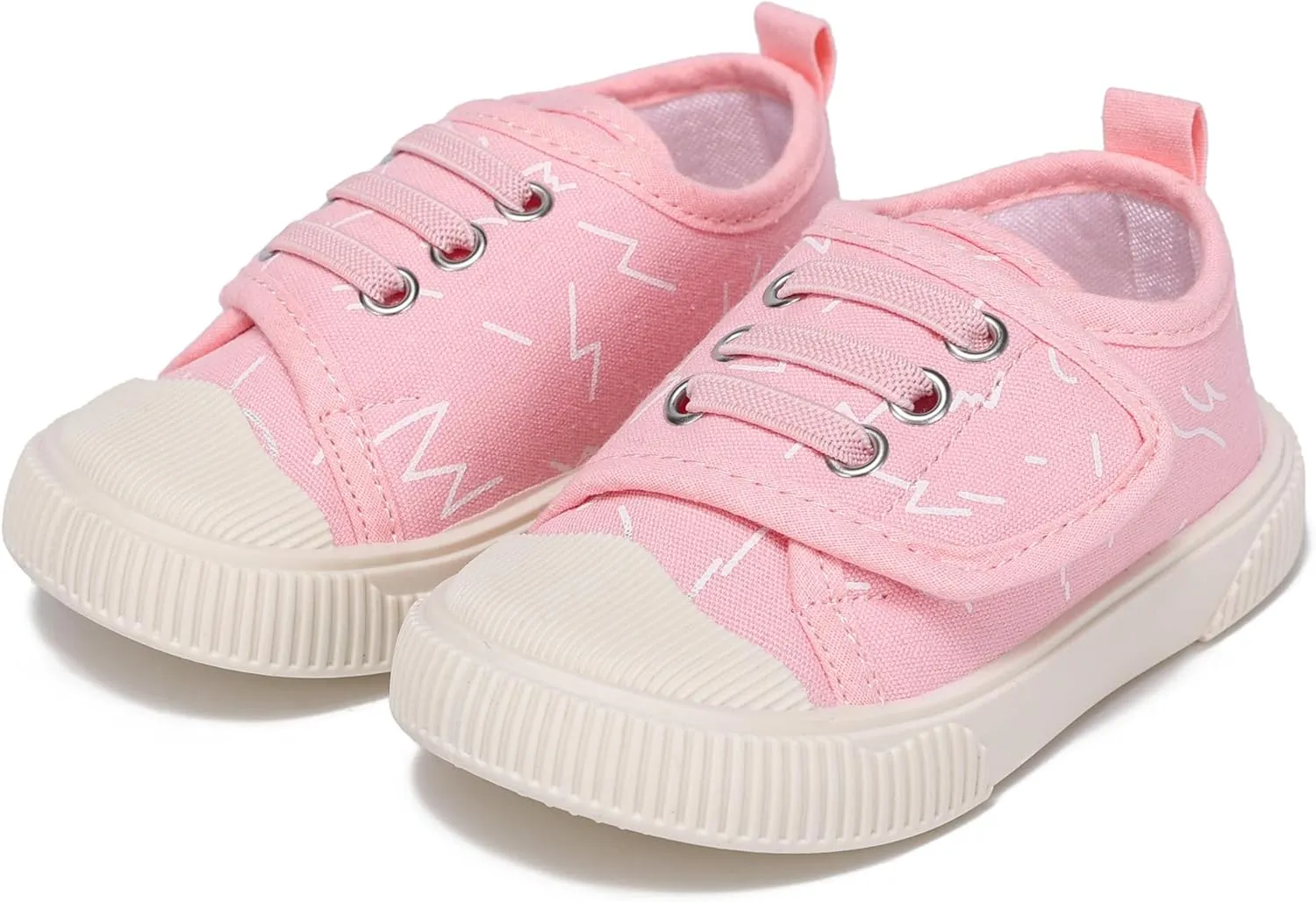 Toddler Boys and Girls Sneakers for Baby Kids Canvas Shoes Lightweight Slip on Walking Shoes
