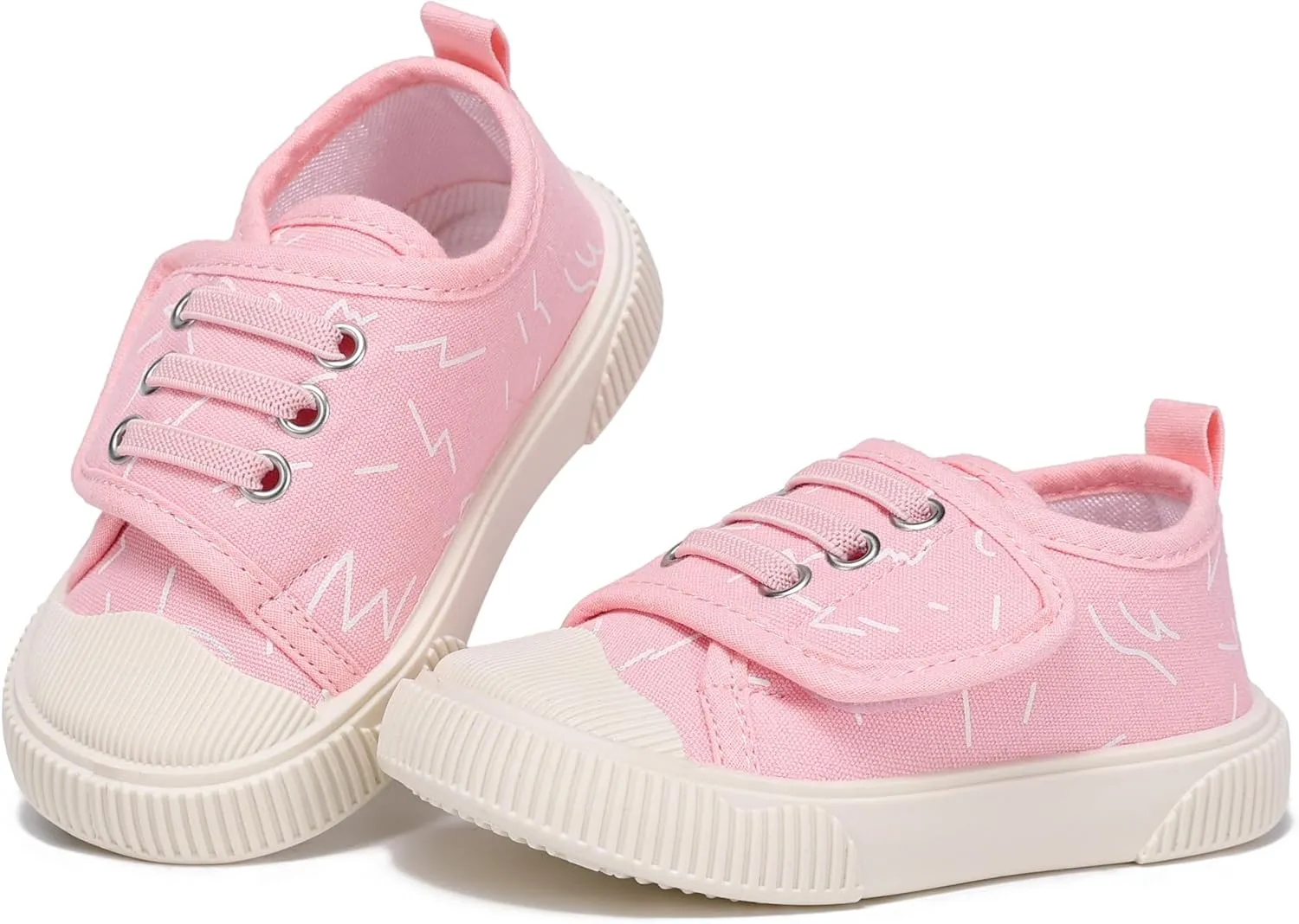 Toddler Boys and Girls Sneakers for Baby Kids Canvas Shoes Lightweight Slip on Walking Shoes