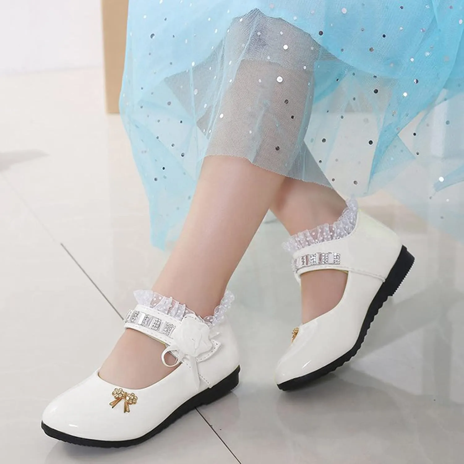 Toddler Dress Shoes,Children Soft Girls Princess Shoes Baby Kid Leather Flower Dance Shoes Baby Shoes Work Shoes
