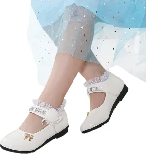 Toddler Dress Shoes,Children Soft Girls Princess Shoes Baby Kid Leather Flower Dance Shoes Baby Shoes Work Shoes