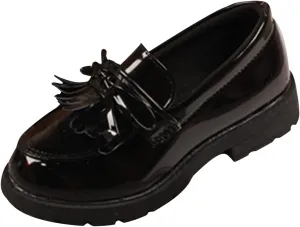 Toddler Girls Dress Shoes Comfort Lace-Up Oxfor Shoes Loafer Flat (Toddler/Little Kid) Slip On Leather Loafer