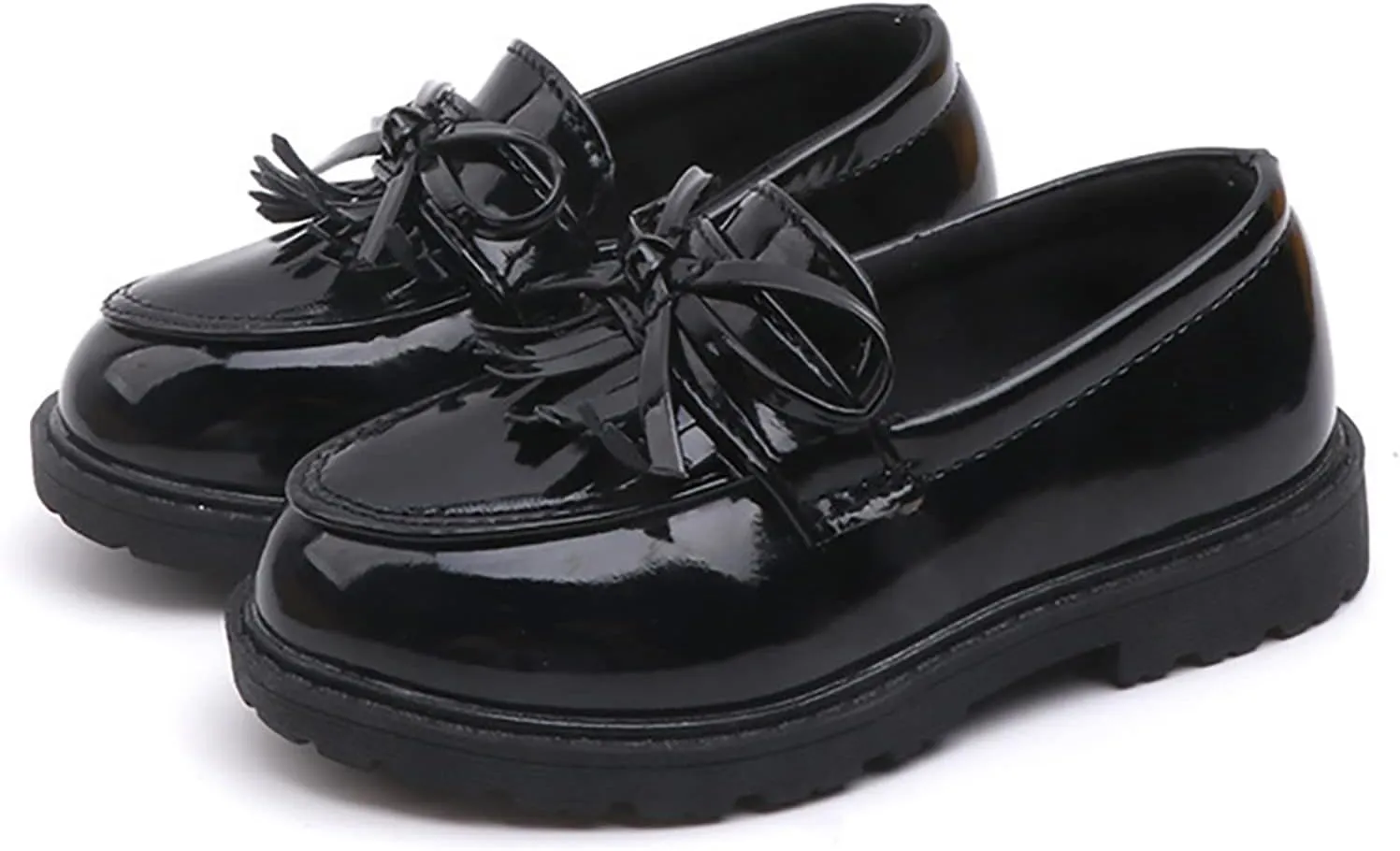 Toddler Girls Dress Shoes Comfort Lace-Up Oxfor Shoes Loafer Flat (Toddler/Little Kid) Slip On Leather Loafer