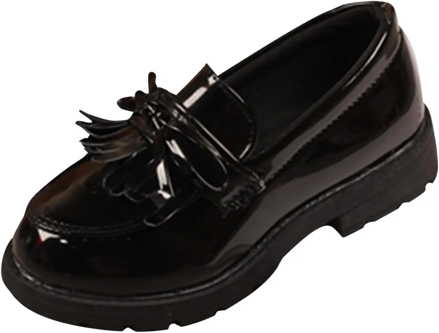 Toddler Girls Dress Shoes Comfort Lace-Up Oxfor Shoes Loafer Flat (Toddler/Little Kid) Slip On Leather Loafer