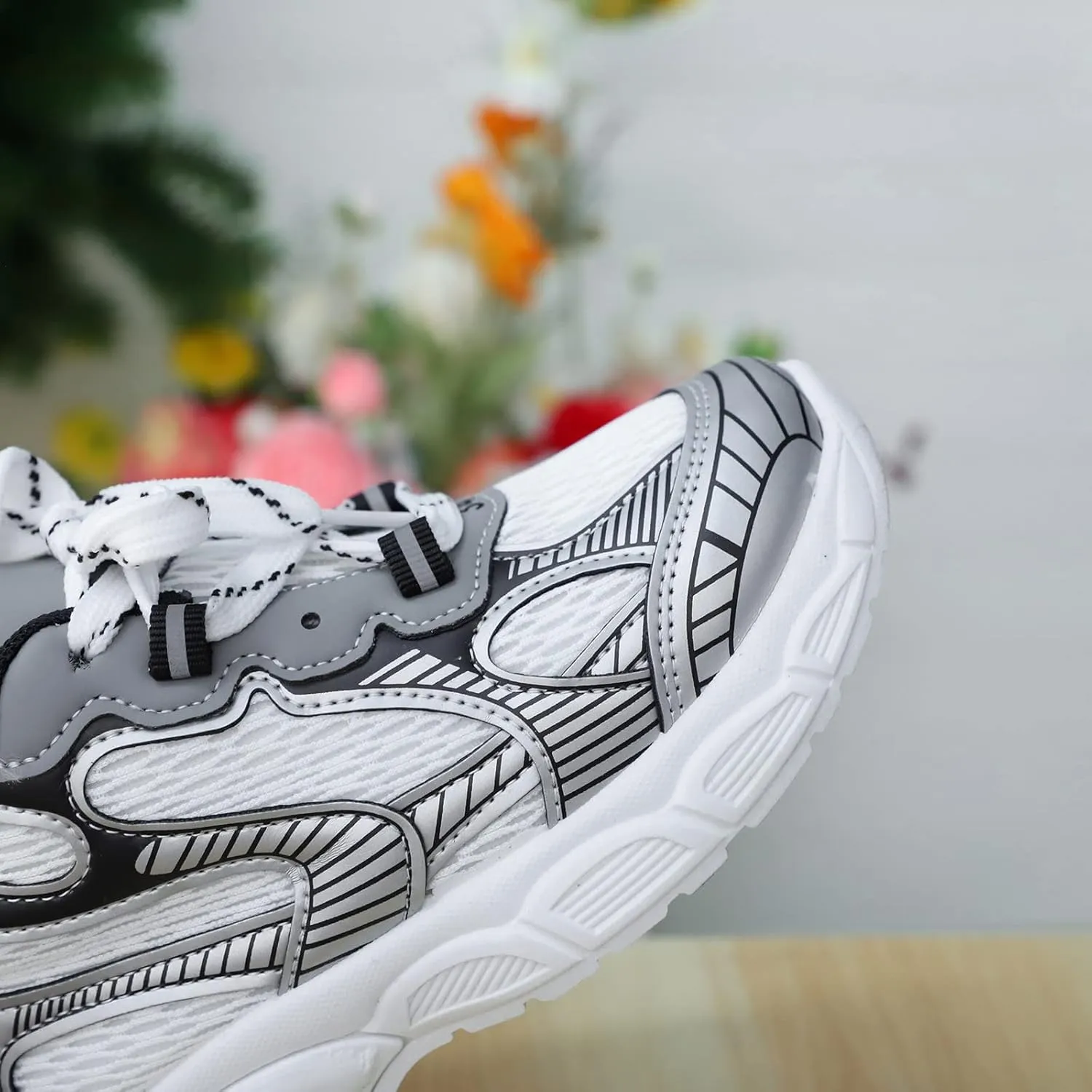 Toddler Shoes Boys Girls Tennis Shoes Kids Mesh Breathable Sneakers Non Slip Lace-up Running Athletic Sports Shoes